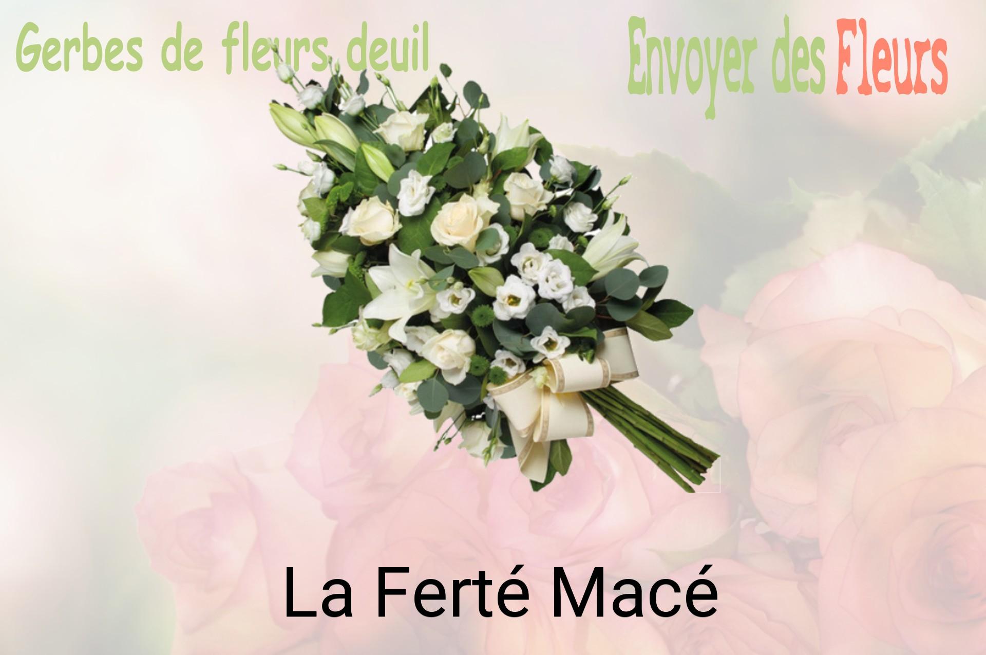 Gerbe de fleurs de deuil livrée à La Ferté-Macé
